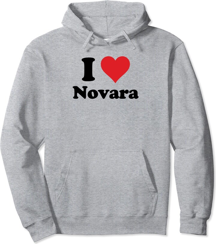 Italia Cities Towns Tourism Merch Tees And Stuff I Heart Novara Italy Love Italian Souvenir Item Pullover Hoodie