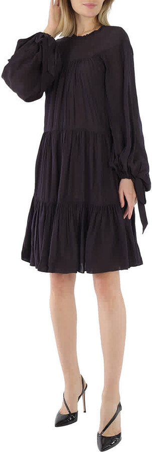 3.1 Phillip Lim Ladies Purple Short Gathered Dress