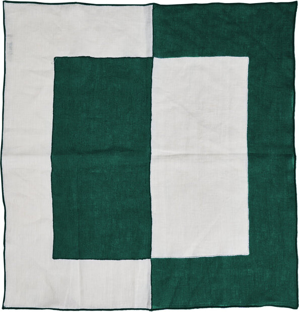 Misette Bauhaus Embroidered Linen Napkin (Set of 4)