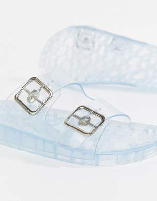 ASOS DESIGN Flax jelly flat sandals