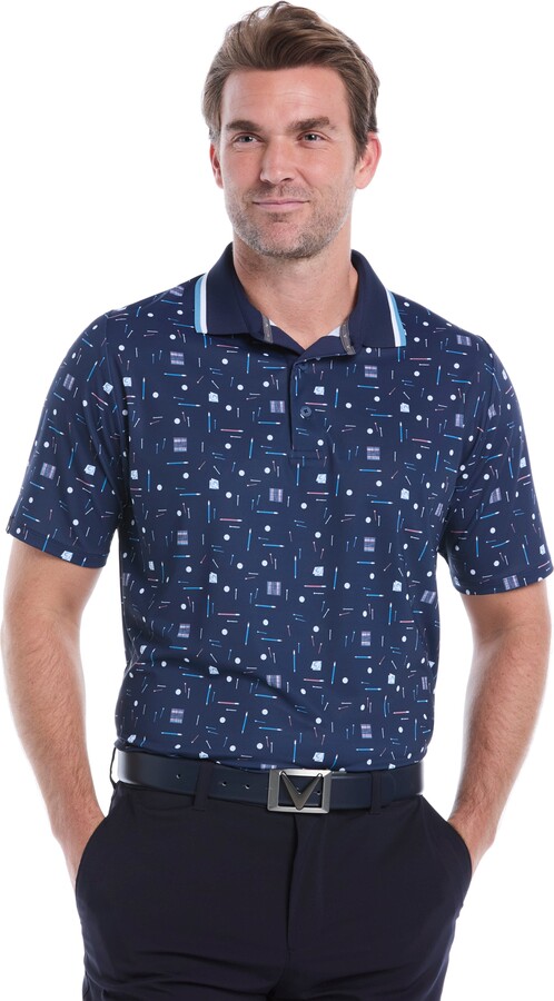 Callaway Men's Golf Collection Print Golf Polo Shirt