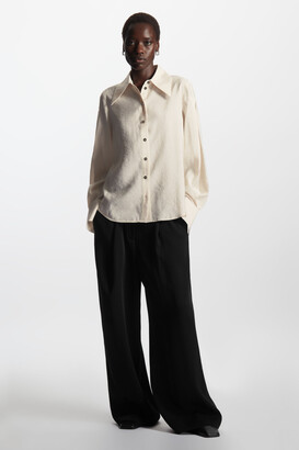 COS Oversized Collar Long-Sleeve Shirt - ShopStyle