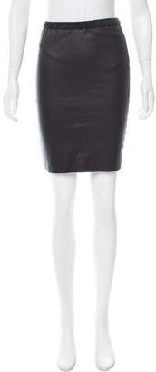 Isabel Marant Leather Knee-Length Skirt
