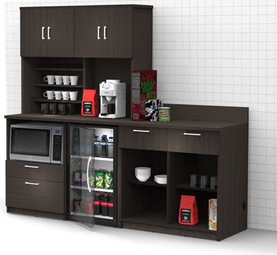 Breaktime Commercial Grade Coffee Kitchen Lunch Room Cabinets Fully Assembled Espresso – 84\