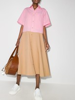 Thumbnail for your product : Lee Mathews May colour-block panelled shirtdress