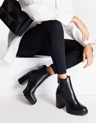 Steve Madden vertex high ankle boots in black leather