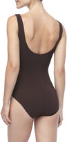 Thumbnail for your product : Karla Colletto Ruch-Front Underwire One-Piece, Chocolate