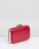 Thumbnail for your product : Dune Pink Metallic Box Clutch with Chain Strap