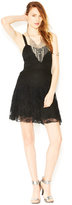 Thumbnail for your product : Free People Flocked Sweetheart-Neck Lace-Overlay Dress