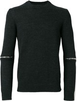 Thumbnail for your product : Les Hommes Zip-Detail Fitted Jumper