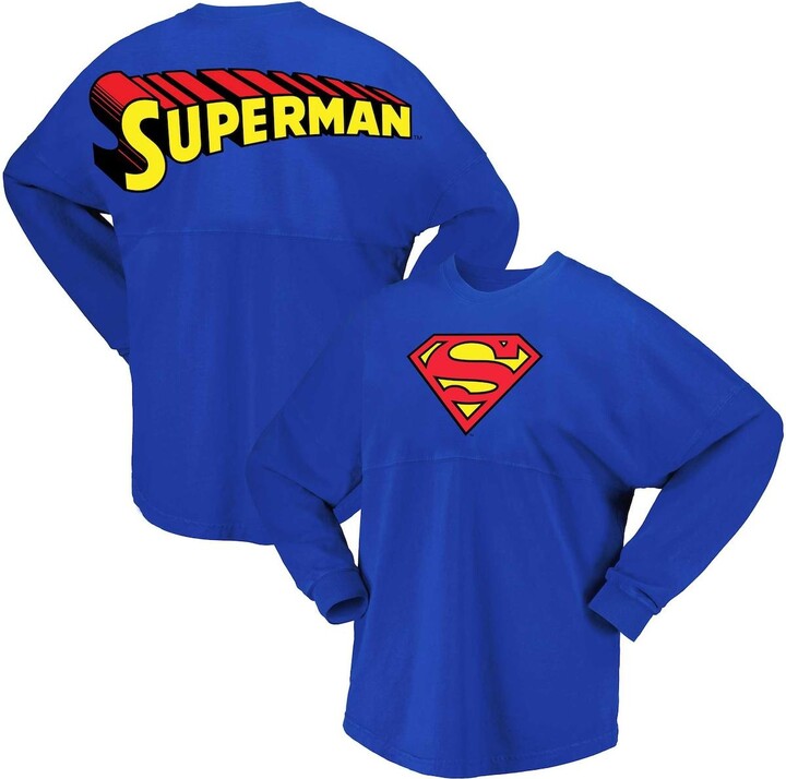 Spirit Jersey Men's and Women's Royal Superman Original Long Sleeve T-shirt