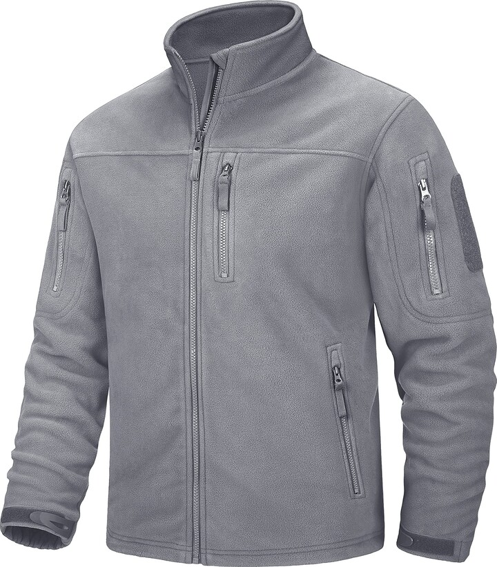 Men's Warm Fleece Jacket Soft Stand Collar Full Zip