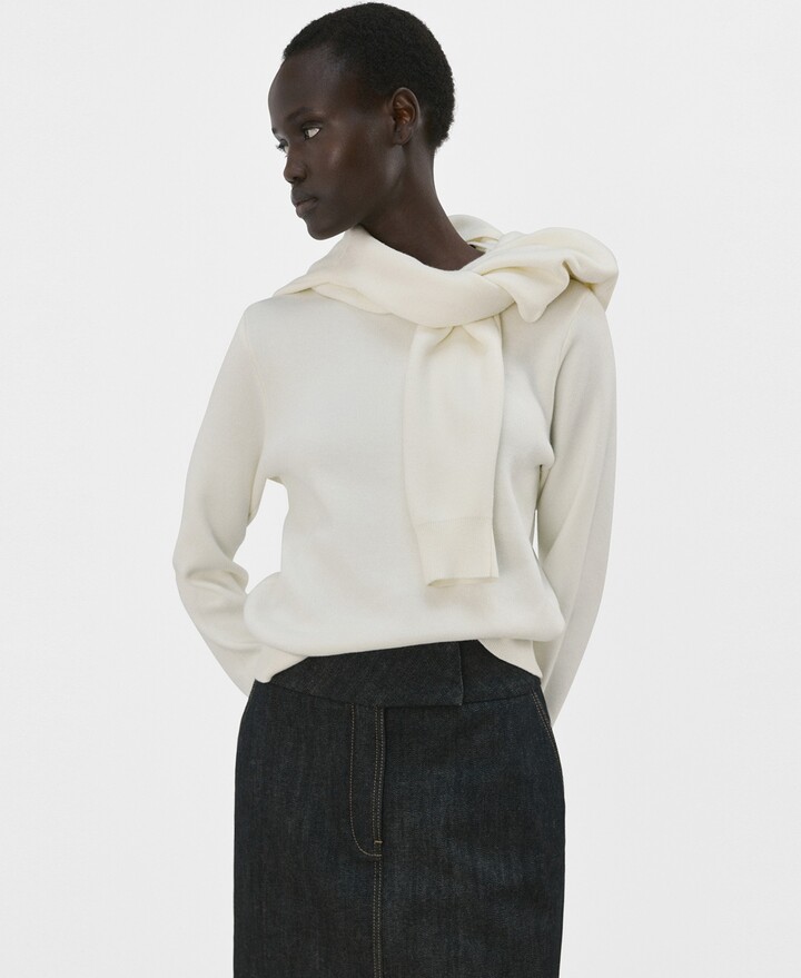 MANGO Women's Buttoned Cuffs Sweater