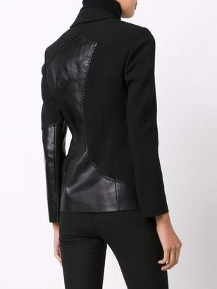 Versace mixed material blazer