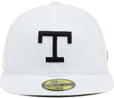 Thumbnail for your product : New Era Texas Rangers White And Black 59FIFTY Cap