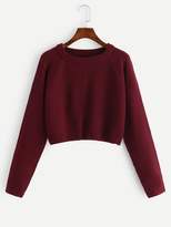 Thumbnail for your product : Shein Raglan Sleeve Crop Jumper