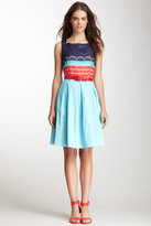Thumbnail for your product : Eva Franco Pleated Stripe Linen Dress