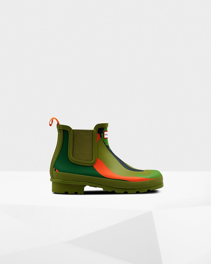 mens camo chelsea boots