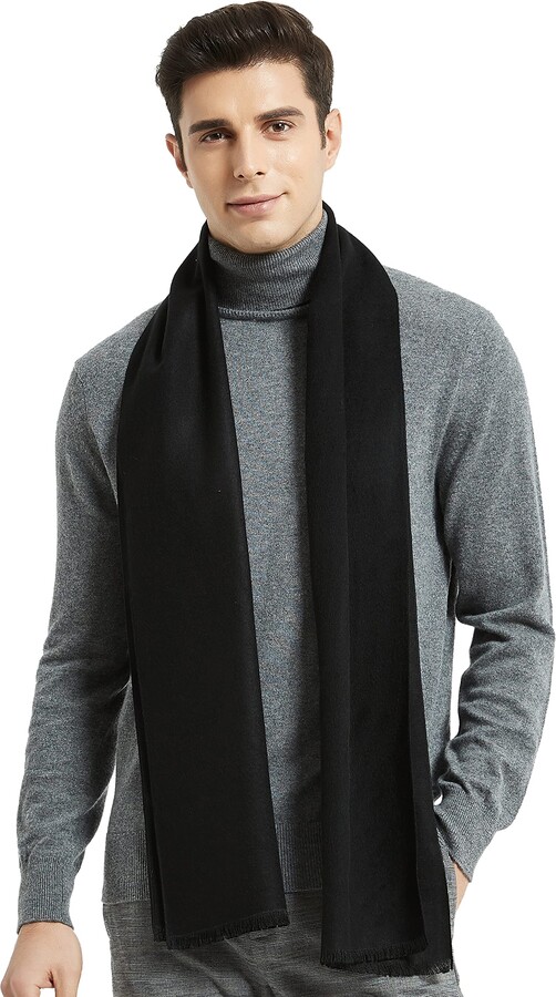 Glen Mila Mens Classic Winter Scarf Cashmere Winter Scarves Long Plain