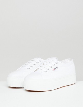 superga white canvas trainers