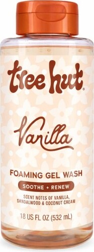 Tree Hut TreeHutVanillaFoamingGelBodyWash-18floz:WholeBodyMoisturizing&Softening,Paraben-Free,Vegan