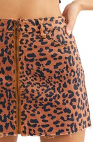 Thumbnail for your product : Free People Zip It Up Print Miniskirt