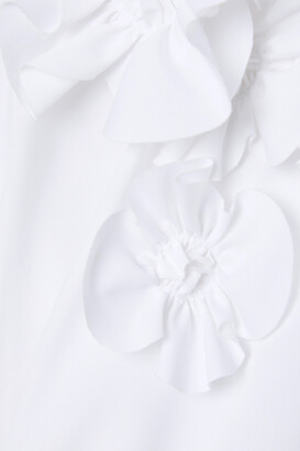 Jason Wu Jason Wu - Appliquéd Cotton-blend Poplin Mini Dress - White
