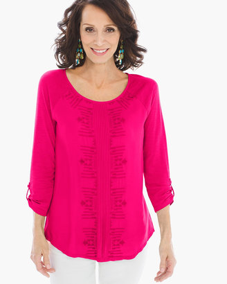 Chico's Emmie Embroidered Top