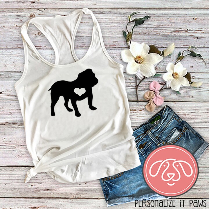 Etsy English Bulldog Dog Mom Ladies Tank Top