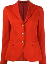 Thumbnail for your product : Tagliatore Single-Breasted Cotton Blazer