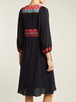 Thumbnail for your product : Figue Violeta Embroidered Dress - Womens - Navy Multi