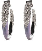 Thumbnail for your product : Alexis Bittar Crystal Encrusted Mosaic Lace Hoop Earring