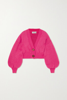 ATTICO Cropped Mohair-blend Cardigan