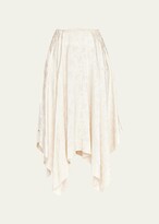 Floral Lace-Trim Handkerchief Skirt 