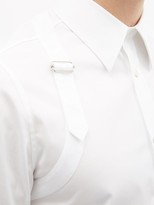 Thumbnail for your product : Alexander McQueen Harness Cotton-blend Poplin Shirt - White