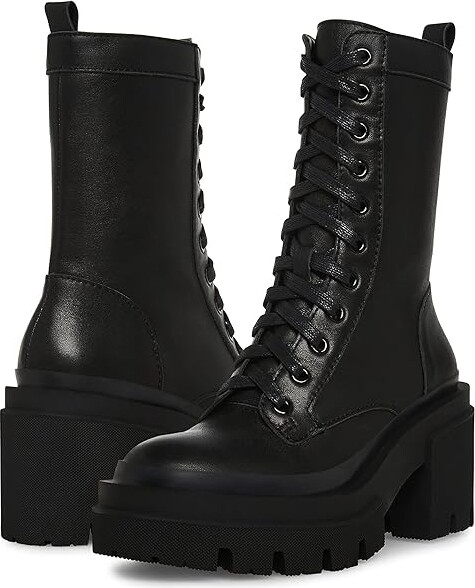 Steve Madden Women's Black Combat Boots | ShopStyle