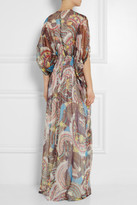 Thumbnail for your product : Issa Printed silk-chiffon and Lurex gown