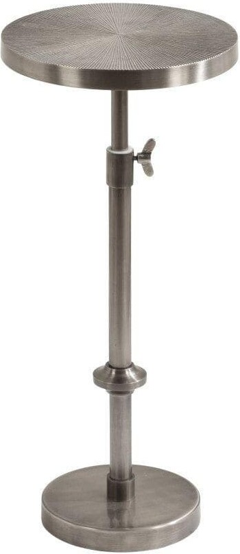 Kate and Laurel Engles 10 in. Silver Round Metal End Table