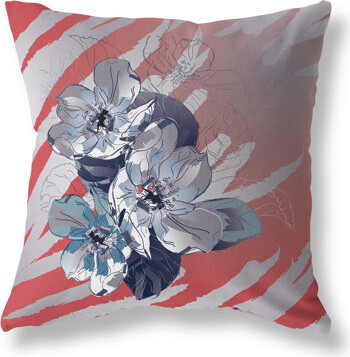 AmritaSen Rosemary Romance Floral Indoor/Outdoor Reversible Throw Pillow