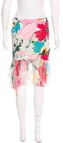 Thumbnail for your product : Blumarine Silk-Accented Printed Skirt