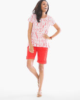 Thumbnail for your product : Caribbean Ikat Easy High Low Tee in Runaway Red