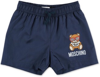 MOSCHINO BAMBINO Teddy Logo Printed Swim Shorts