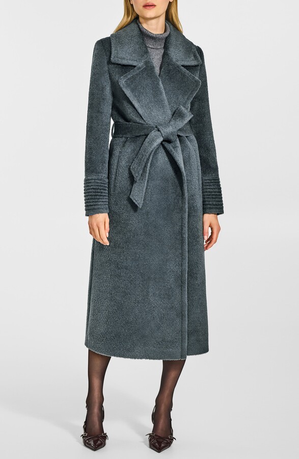 Sentaler Bouclé Wool & Alpaca Blend Wrap Coat