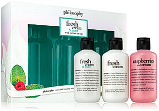 philosophy Fresh Cream & Mint Shower Gel Trio