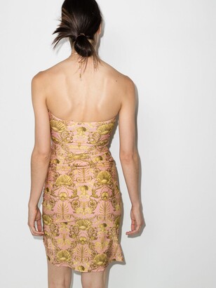 Adriana Degreas Seashell Ruched Mini Dress