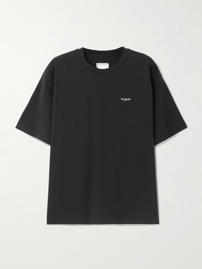 Aimé Leon Dore Printed Cotton-jersey T-shirt - Black