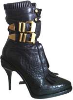 Leather Buckled Boots 