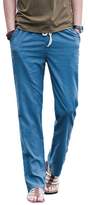 Thumbnail for your product : Elonglin Mens Spring Autumn Casual Linen Pants Elastic Waist