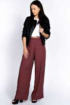 Thumbnail for your product : boohoo Evie Printed Wide Leg Trousers