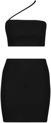 boohoo Strap Over Bralet & Mini Skirt Co-Ord